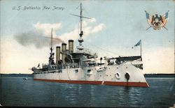 U. S. Battleship New Jersey Postcard
