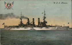 U.S.S. Kansas Postcard