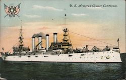 U. S. Armored Cruiser California Postcard