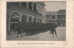 Utah Brigade Occupying Palacio Municipal , Veracruz Postcard
