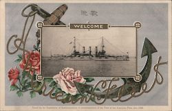 Welcome American Fleet Postcard