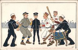 Fun in the Navy Series No. 4--The Chaplain Umpires the Fleet Championship Game Postcard