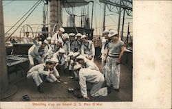 Shooting Crap on Board U.S. Man of War Great White Fleet Postcard Postcard Postcard