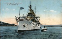 U.S. Armored Cruiser Pennsylvania in San Francisco Bay Postcard