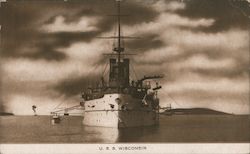 U.S.S. Wisconsin Great White Fleet Postcard Postcard Postcard