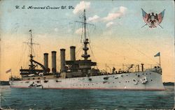 U.S. Armored Cruiser West Virginia Postcard