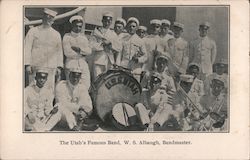 The Utah's Famous Band, W. S. Albaugh, Bandmaster Postcard