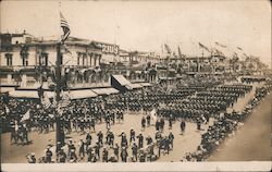 Parade of Blue-jackets and Marines from Fighting Bob's Fleet Postcard