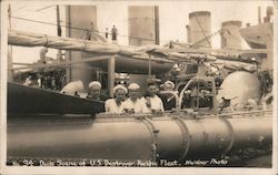 No. 34 Deck scene of U.S. destroyer. Pacific Fleet - Weidner photo Postcard