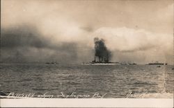 Battleship entering San Francisco Bay Postcard