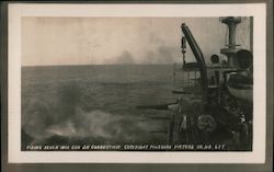 Firing Seven Inch Gun on Connecticut Postcard