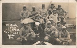 "Baseball Team" USS Oregon, 1916 Postcard