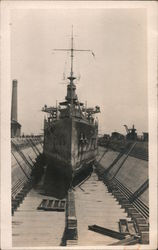 USS California - Mare Island 1909 Postcard