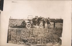 Sailors from USS California Billie Barnes Old Car Postcard