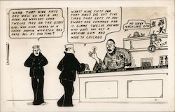 Comic: Sailors at a Shop Postcard