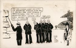 Comic: US Sailors Sightseeing, Asian Postcard