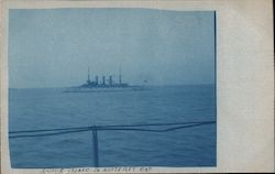 USS Rhode Island in Monterey Bay Postcard