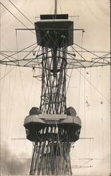 Mast of the Battleship U.S.S. Louisiana 1918 Postcard