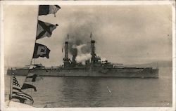 USS Utah at San Francisco Postcard