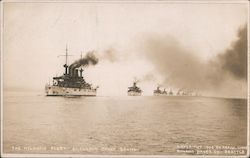 The Atlantic Fleet Entering Pudget Sound Great White Fleet Postcard Postcard Postcard
