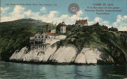 Light House on Yerba Buena Island. San Francisco, Cal. Postcard