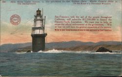 Mile Rock Light House, at the entrance to the Golden Gate. Postcard