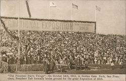 President Taft Formally Breaks Ground - October 14th, 1911 Postcard