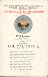 States Designation Badge. Postcard