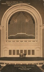 Organ in Festival Hall Postcard