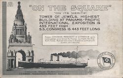 "On the Square" Tower of Jewels, Highest Building Postcard