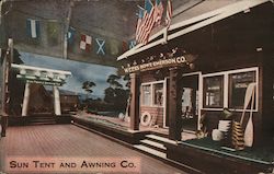Sun Tent and Awning Co. Exhibit in the Palace of Manufactuers Postcard