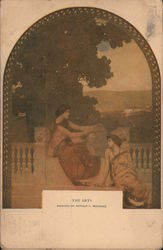 The Arts - Painted by Arthur F. Matthews Postcard