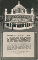 Miniature Model Farm - International Harvester Exhibit Postcard