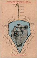 Father Junipero's California Rosary. The Music of Long Ago. Postcard