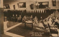 Lobby, Hotel Tallac - 140 Ellis Street, San Francisco Postcard