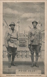 Patrick Harmon. Walking backward. San Francisco to New York Postcard