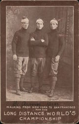 De Armor Brothers walking from New York to San Francisco for the Long Distance World's Championship Postcard