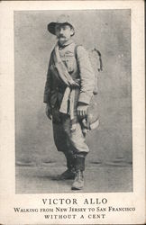 Victor Allo - Walking From New Jersey to San Francisco Postcard