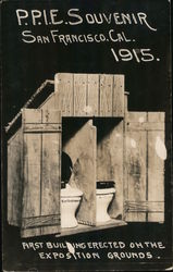 First building erected on the Exposition grounds. Postcard