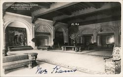 Reception Room California Building Postcard