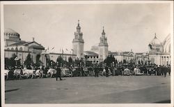 Race Cars on the Avenue of the Nations - Italian Towers Postcard