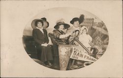 Ladies in a Car Having Their Picture Made Postcard
