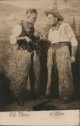 Dressed up as Cowboys Postcard
