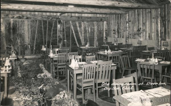 The dining room of River Inn Big Sur California