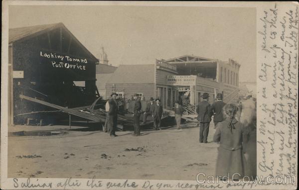 Looking Toward Post Office after Earthquake Salinas California