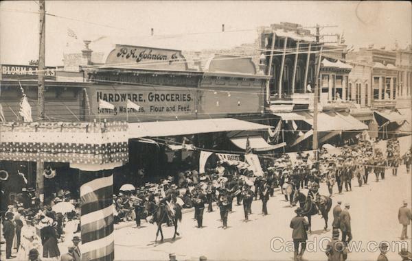 Soledad Band Marching Down a Street Salinas California