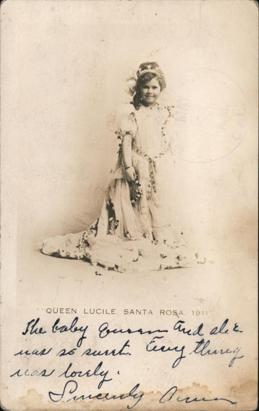 Queen Lucile Santa Rosa 1911 California