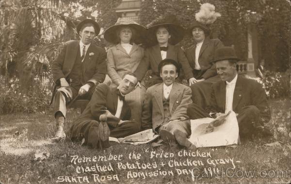 Remember the Fried chicken mashed potatoes + chicken gravy, Admission Day 1911 Santa Rosa California