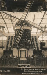 San Francisco Windmill, 5th California Apple Show, 1914 Watsonville, CA Postcard Postcard Postcard