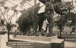 5th California Apple Show, 1941, Elephant Display Postcard